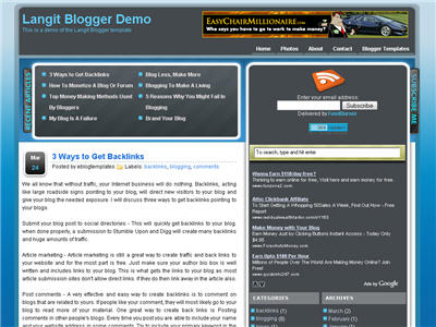 Click to enlarge Langit Blogger template