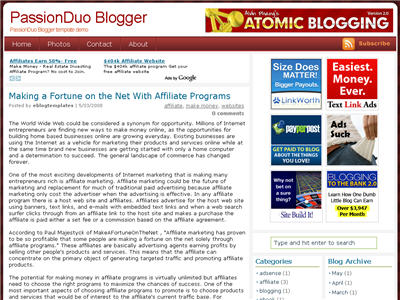 PassionDuo Red Blogger template thumbnail