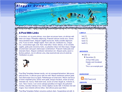Air Aquaria Blogger template thumbnail