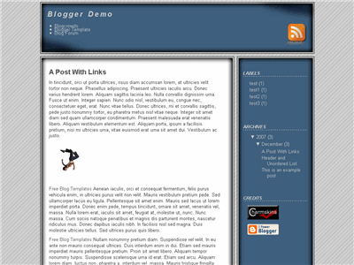 Click to enlarge Borders Blogger template