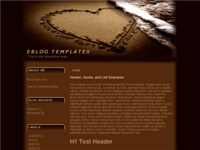 Click to enlarge Chocolate Beach Blogger template