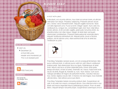 Click to enlarge Country Knitting Blogger template