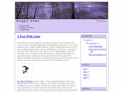 Click to enlarge Deep Forest Blogger template