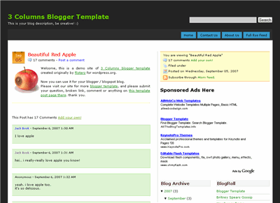 Click to enlarge FTW Blogger template