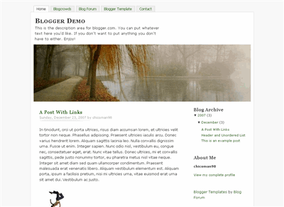 Click to enlarge Misty Look Blogger Blogger template