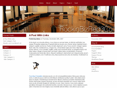 Rockin Biz Red WordPress theme thumbnail