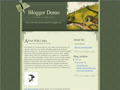 Click to enlarge The Hobbit Blogger template