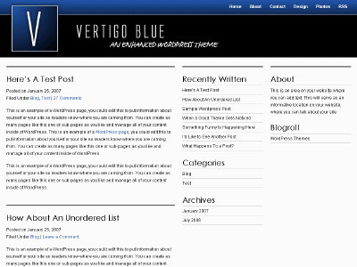 Vertigo Blue WordPress theme thumbnail