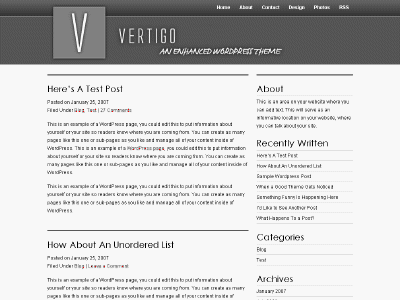 Vertigo Grey WordPress theme thumbnail