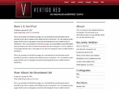 Vertigo Red WordPress theme thumbnail