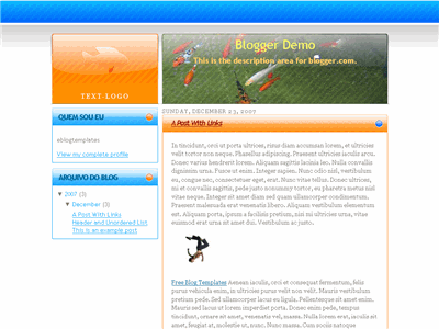 Click to enlarge Aquaria Blogger template
