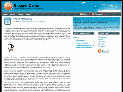 Click to enlarge Blogy Web 2.0 Blogger template