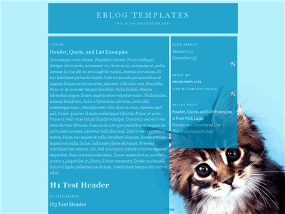Click to enlarge Curious Cat Blogger template