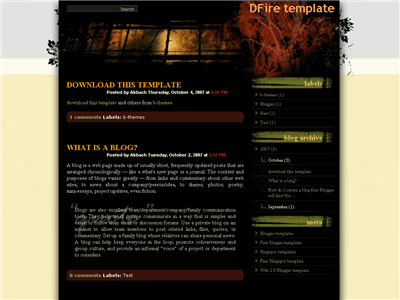 Click to enlarge Dfire Blogger template