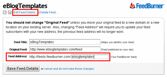 blogger feedburner example