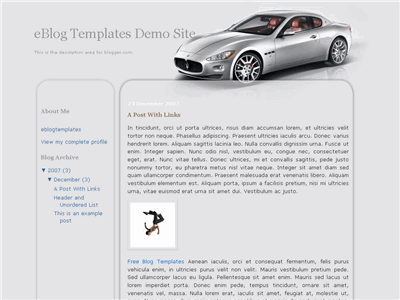 Click to enlarge Maserati Blogger template