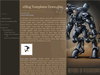 Click to enlarge Quake 4 Blogger template