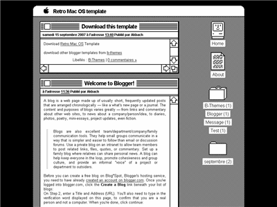 Click to enlarge Retro Mac OS Blogger template