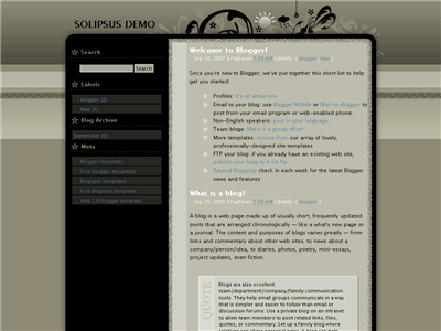Click to enlarge Solipsus Blogger template