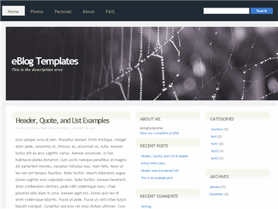 Click to enlarge Tastelessly Blogger template
