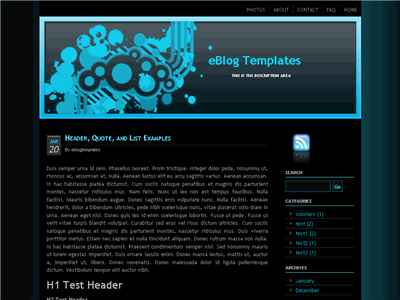 Click to enlarge Mush Blue Blogger Blogger template