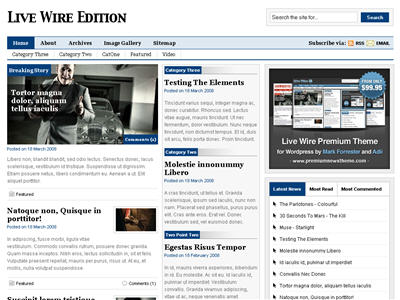 Live Wire Edition WordPress theme thumbnail