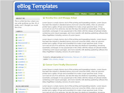 Click to enlarge Refresh Blogger template
