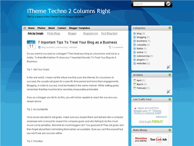 Click to enlarge iTheme Blogger template